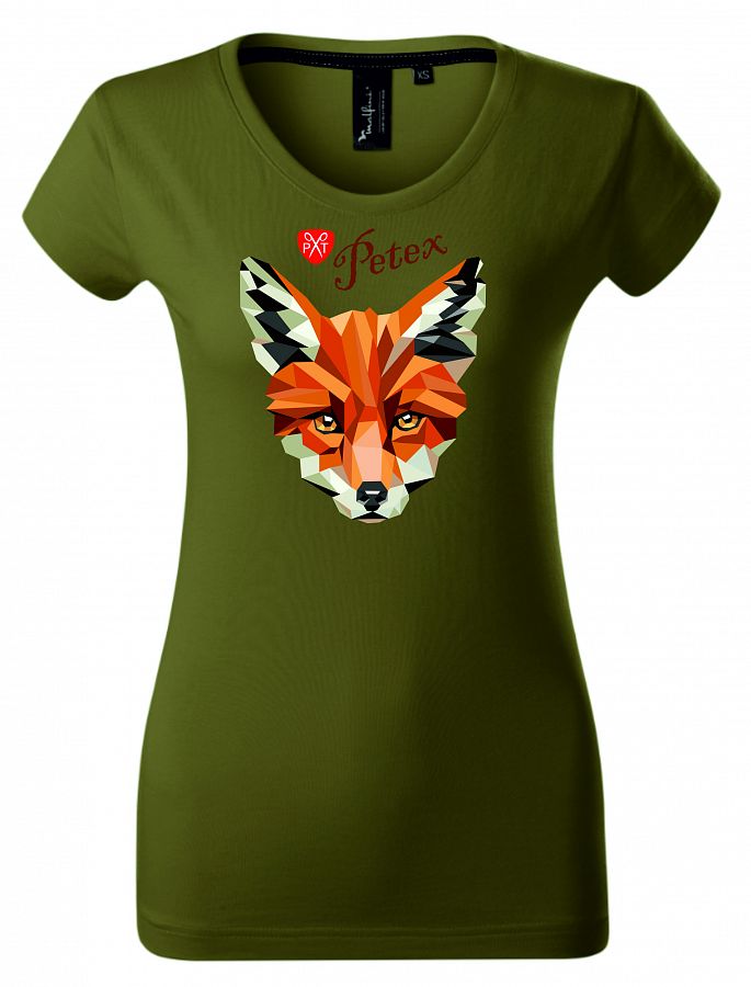 Dámské tričko myslivecké s liškou PXT CREATIVE 154 avocado green vel. L  - Obrázek Dámské tričko myslivecké s liškou PXT CREATIVE 154 avocado green vel. L  - Obrázek